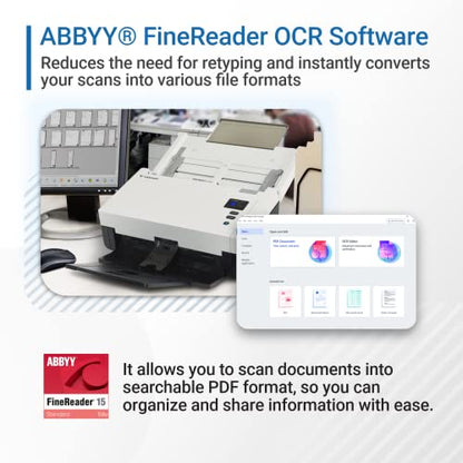 Visioneer Patriot D40 Duplex Scanner for PC and Mac, 70 PPM, Sheetfed 80 Page Automatic Document Feeder (ADF) - size: PD40