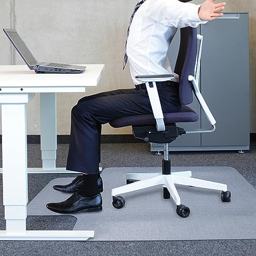AiBOB Chair Mat for Low Pile Carpet Floors, Flat Without Curling, 36 X 48 in, Office Carpeted Floor Mats for Computer Chairs Desk - color: Clear, size: 36'' X 48'' with lip
