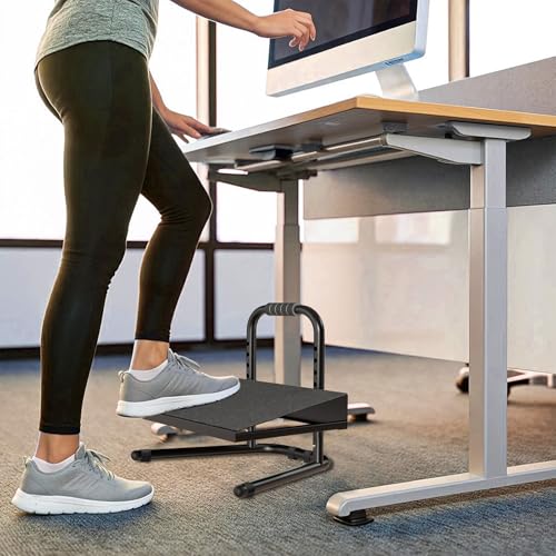 Height Adjustable Under Desk Foot Rest with Soft Grip Handle
