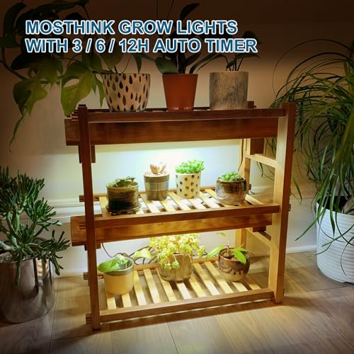 Mosthink Plant Grow Light Strips Full Spectrum 12 Inches and 4 Packs Grow Light Strips Full Spectrum