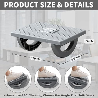 CasaZenith Foot Rest Under Desk at Work, Foot Stools for Under Office Desk - color: Gray