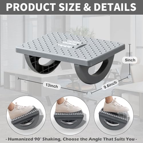 CasaZenith Foot Rest Under Desk at Work, Foot Stools for Under Office Desk - color: Gray