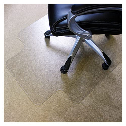 Marvelux Durable Office Chair Mat, Rectangular with Lip for Low and Standard Pile Carpets, 36" x 48", Transparent Carpeted Floor Protector, Shipped Flat, Eco-Friendly Enhanced Polymer - size: 36" x 48" (With Lip)