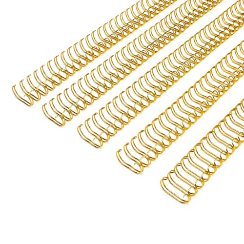 Rayson Wire Binding Spines, 9/16" 3:1 Pitch, 32-Loop Gold, 100 Pack | Binds up to 120 sheets; fits 3:1 pitch machines for reports, manuals and projects.