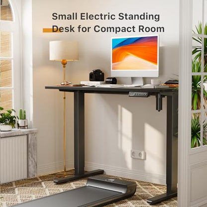 JOY worker Small Electric Stand Up Desk, 40" Whole Piece Height Adjustable - color: Black, size: 40" * 20"