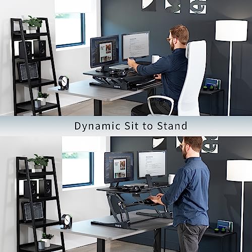 VIVO Black 48 in Standing Desk Converter, DESK-V048V - color: Black, size: 48"