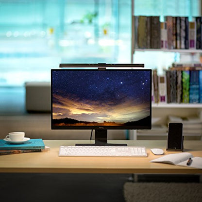 BenQ ScreenBar LED Monitor Light Bar - Auto-dimming, Adjustable Brightness and Color Temperature, No Screen Glare, Space-Saving, Eye-Care USB Monitor Lamp, Black - style: ScreenBar