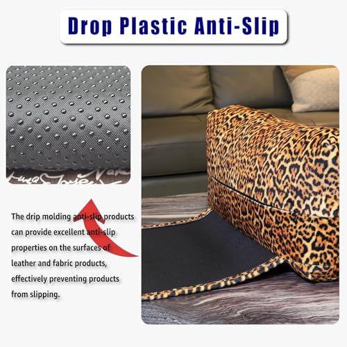 Velvet Recliner Headrest Pillow, Non-Slip Neck Support, Leopard - color: Leopard