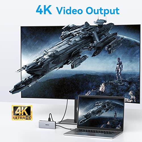 USB C Docking Station Dual Monitor, Dual HDMI Adapter 12 in 1 Triple Display USB C Hub with VGA, Gigabit Ethernet, 100W PD, 4 USB Ports, SD/TF