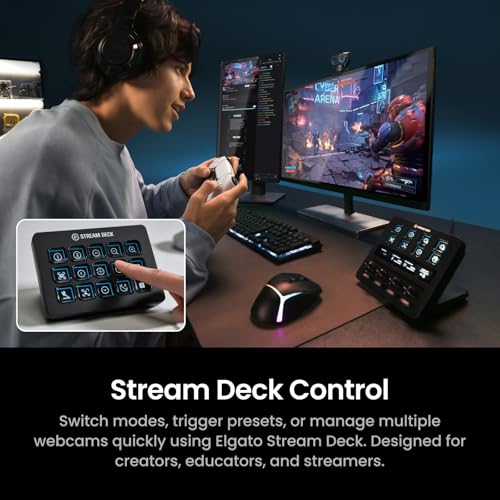 Insta360 Link 2 Pro – 4K PTZ Webcam for PC/Mac, 1/1.3” Sensor, Low-Light, AI Tracking, HDR, Directional Noise-Canceling Mics, Supports Stream Deck, Zoom, Teams, Twitch for Streaming or Meetings - style: Standard Bundle