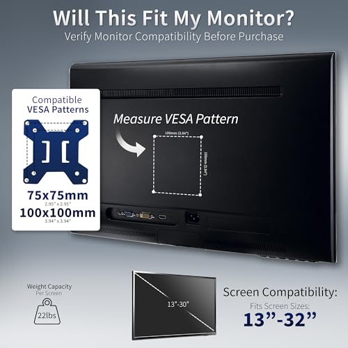 VIVO Freestanding Dual Monitor Stand with Sleek Glass Base and Adjustable Arms, Mounts 2 Screens up to 32 inch and 22 lbs Each, Black, STAND-V002FG - color: Black, size: 13" to 32" Screens