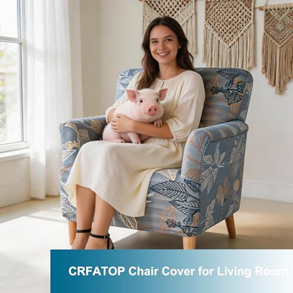 CRFATOP Accent Chair Cover, Stretch Armchair Slipcover for Living Room - color: Color A03