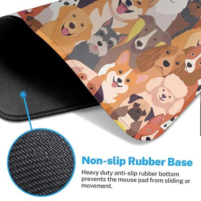 Large Mouse Pad, Mouse Pad, 31.5 x 15.7 Inch, Dog Cute | Non-Slip Desk Pad Keyboard and Mouse Desk Mat for Gamer, Office & Home - color: Cute Dog