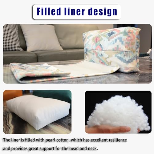 Velvet Recliner Headrest Pillow, Non-Slip Neck Support, Boho - color: Boho