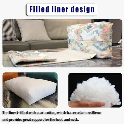 Velvet Recliner Headrest Pillow, Non-Slip Neck Support, Boho - color: Boho