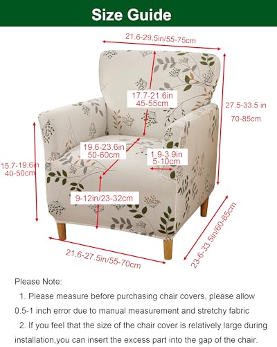 CRFATOP Accent Chair Cover, Stretch Armchair Slipcover for Living Room - color: Color A20