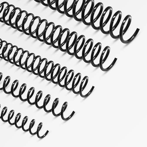 HOUYEE 60 Pcs Plastic Spiral Binding Coils,Multi-Size,3:1 Pitch,36 Loops - size: 8mm,10mm,11mm, 14mm,16mm