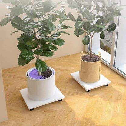 Printer Shelf Stand Under Desk Printer Stand with 4 Caster Wheels Office Movable Printer Copier Stand CPU Holder White Rolling Plant Rack Tray Printer Carts & Stands - size: 39*34cm