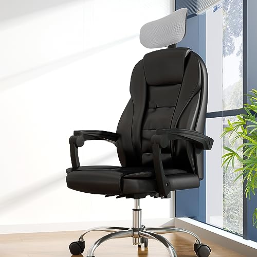 Veemoon Ergonomic Desk Chair Chair Headrest Attachment Head Support Cushion Elastic Sponge Head Pillow Adjustable Height Angle Upholstered for Executive