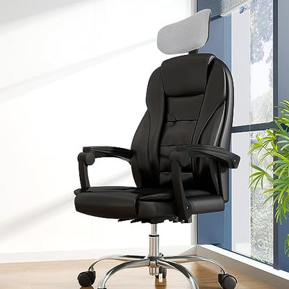 Veemoon Ergonomic Desk Chair Chair Headrest Attachment Head Support Cushion Elastic Sponge Head Pillow Adjustable Height Angle Upholstered for Executive