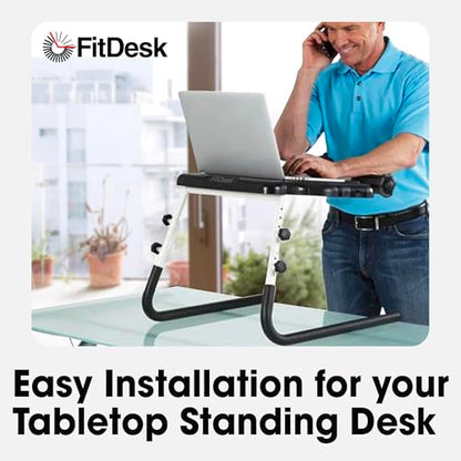 FitDesk Clamp-On Extender for 3.0 Exercise Bike & Standing Desk Attachment