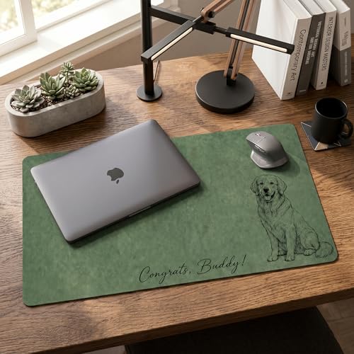 Custom PU Leather Desk Mat, Personalized Mouse Pad with Photo, Large Keyboard Blotter and Table Protector for Office Work, Gaming, Writing, Dad Birthday Fathers Day Gift for Men Home Décor,04 - color: Design 4