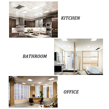 5 Pack 9W LED Panel Light Lamp, Square LED Recessed Downlight Panel Ceiling Lighting with LED Driver, AC85-265V, Hole Size 135MM (9W, Warm White) - color: Warm White, size: 9w