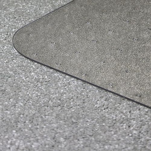 Marvelux Office Chair Mat for Carpeted Floors, Heavy Duty Polycarbonate for Medium Pile Carpets, Rectangular 30" x 48" Clear Carpet Protector, Shipped Flat - size: 30" x 48"