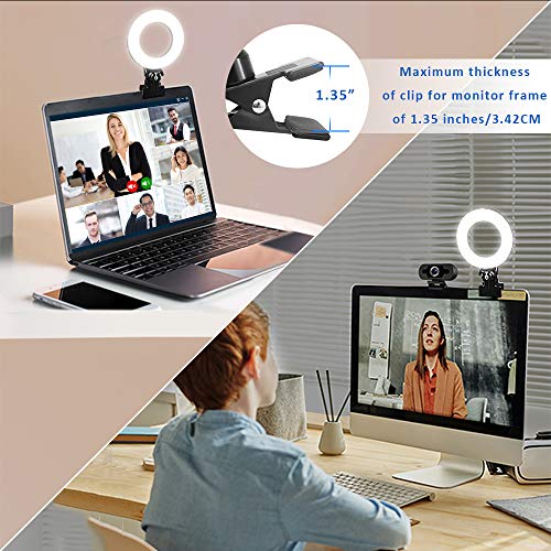 Cyezcor Video Conference Lighting Kit, Ring Light for Monitor Clip On - size: 5 Inch