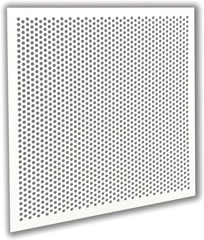 2'x2' White Plastic Perforated Tile with 3/8" Holes (2-Pack)