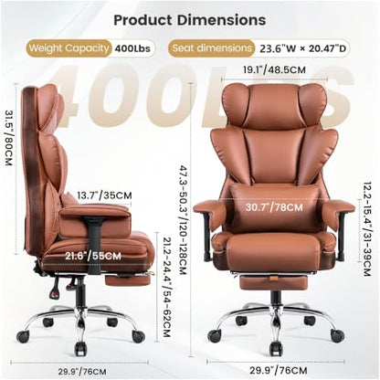 Big & Tall Executive Office Chair, 400 LBS Computer Desk Chair