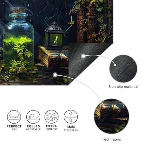 HOMETITUTE Large Mouse Pad 31.5x11.8 Inch Gaming Mousepad Alchemy Botanical Fantasy Art Non-Slip Keyboard Desktop Protector Mat XL Mouse Pad for Home Office Laptop Wireless Mice Accessories - color: Alchemy Botanical Fantasy Art