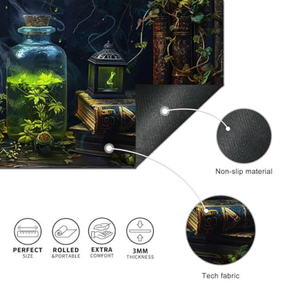 HOMETITUTE Large Mouse Pad 31.5x11.8 Inch Gaming Mousepad Alchemy Botanical Fantasy Art Non-Slip Keyboard Desktop Protector Mat XL Mouse Pad for Home Office Laptop Wireless Mice Accessories - color: Alchemy Botanical Fantasy Art