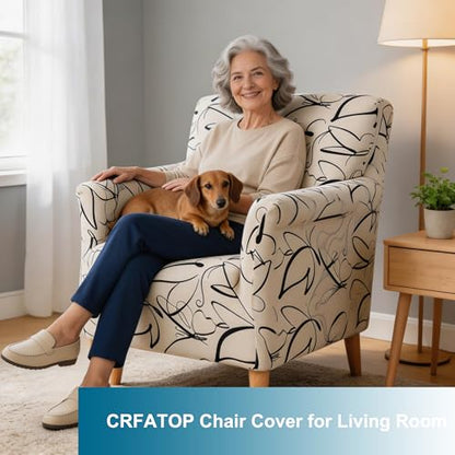 CRFATOP Accent Chair Cover, Stretch Armchair Slipcover for Living Room - color: Color A21