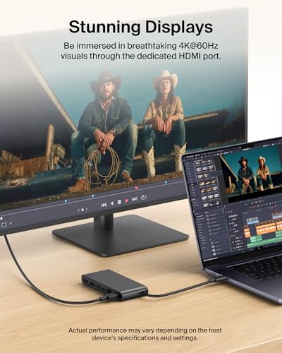 Belkin USB-C Hub 8-Port 4K HDMI 100W PD for Neo MacBook, Windows & More | 2.5Gbps ethernet, 4K@60Hz display support, compatible with Neo MacBook, Windows, and Chromebook laptops - style: 8-in-1 USB-C Hub