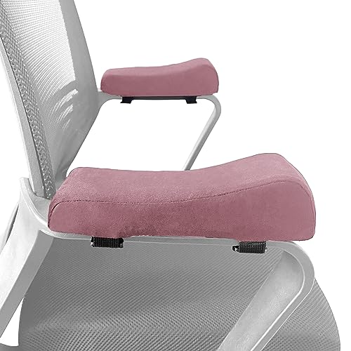Office Chair Armrest Covers, Set of 2 Comfortable Armrest Elbow Pillow (2 Pink Armrest Pillow)