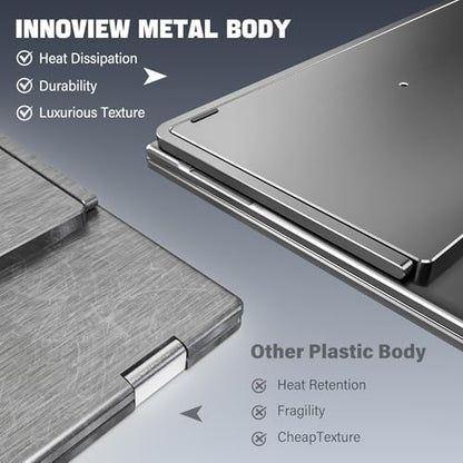 InnoView 18.5" Dual Portable Monitor 100Hz 2K 2560x1440P 100% sRGB Foldable & Stackable Design with 315° Screen Adjustment | DP/USB-C/HDMI, Second Monitor for Laptop, Mac, Windows - size: 18.5 inch