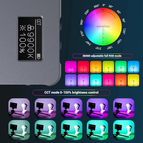 SmallRig P96L RGB Video Light, Portable Metal LED Camera Light, 2500-8000K - size: 14cm P96L