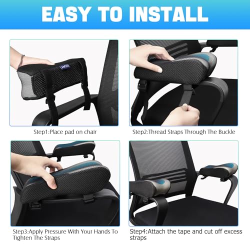 Office Chair Arm Pads Covers-Ergonomic Armrest for Desk and Chair Office Chair Armrest Covers, Office Chair Arm Pads for Elbows and Forearms, Office Chair Cushion for Gaming Accessories