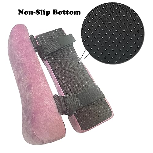 Office Chair Armrest Covers, Set of 2 Comfortable Armrest Elbow Pillow (2 Pink Armrest Pillow)