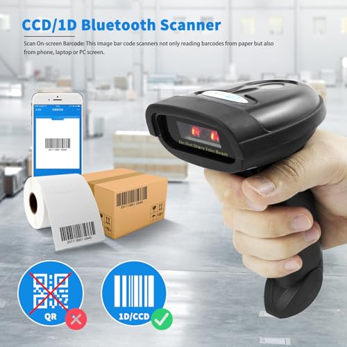 NETUM Bluetooth Barcode Scanner, Support 2.4G Wireless & Bluetooth & Wired - color: NT-1228BC