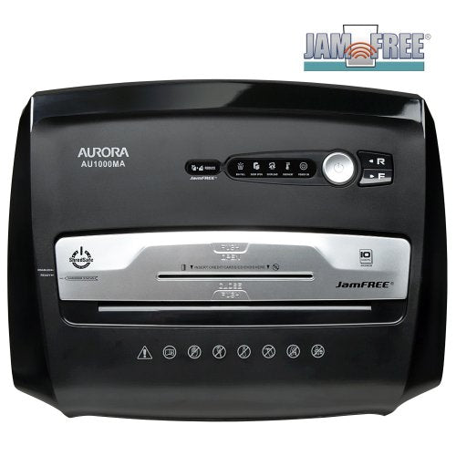Aurora High Security JamFree AU1000MA 10-Sheet Micro-Cut Paper/CD/Credit Card Shredder with Pull-Out Wastebasket