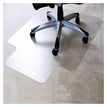 Marvelux Durable Office Chair Mat, Rectangular with Lip for Low and Standard Pile Carpets, 36" x 48", Transparent Carpeted Floor Protector, Shipped Flat, Eco-Friendly Enhanced Polymer - size: 36" x 48" (With Lip)