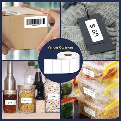 LLIKED 1300 Direct Thermal Labels 2"x1", Barcode Adress Labels - size: 2"x1"-1 Roll