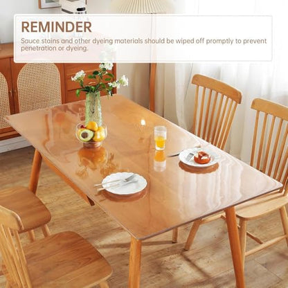 Transparent Table Protector PVC 0.7mm Thick Tablecloth - color: Matte 1.0