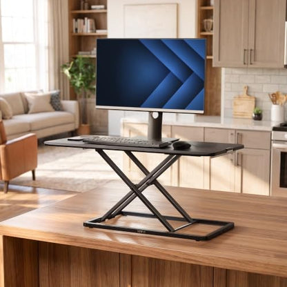 VIVO Black 36 in Single Top Standing Desk Converter, DESK-V036U - color: Black, size: 36"