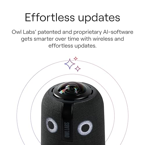 Meeting Owl 4+ 360-Degree, 4K Smart Video Conference Camera, Microphone, and Speaker (Automatic Focus, Zooming, Noise Equalizing, Certified for Microsoft Teams)