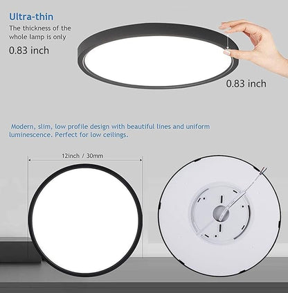 16Pack 12Inch 3200LM LED Flush Mount Ceiling Light,28W White 6000K,120V Slim Surface Mount Ceiling Light Fixture for Kitchen Bedroom Living Room - size: 16Pack-28W-12Inch-Round