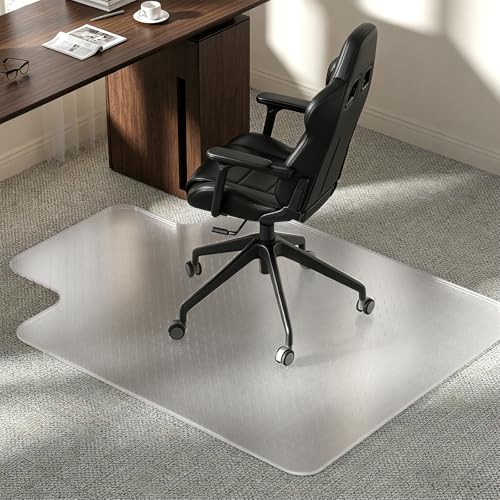 Office Chair Mat for Carpet - 36x48 Inch Heavy-Duty Protection for Low Pile Plastic Computer Desk Floor Protectors for Chairs - size: 36"x48" Convex