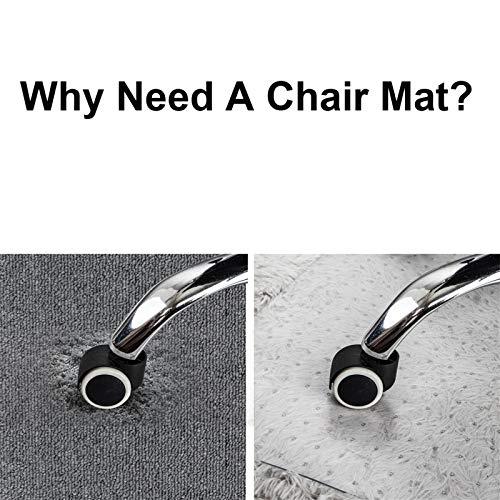 Office Desk Chair Mat - PVC Floor Protection for Hard Wood, Clear Premium Quality, Thick and Sturdy, Transparent (90x120x0.2cm) - size: 90x120x0.2cm